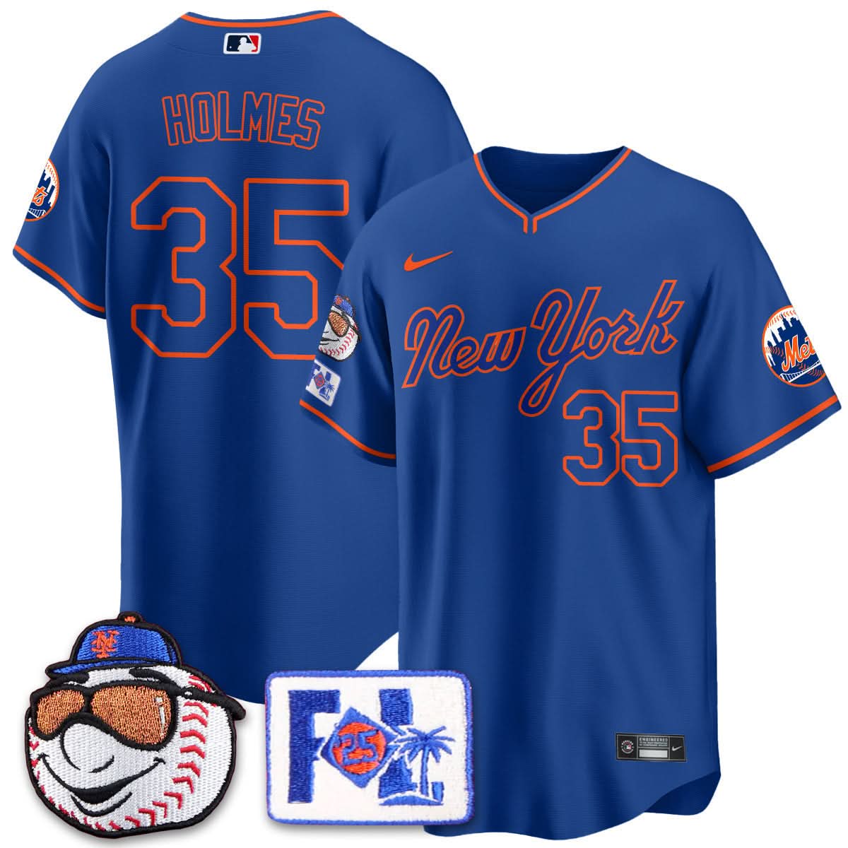 Men's New York Mets Blue Road 2025 Spring Training Jersey - All Stitched