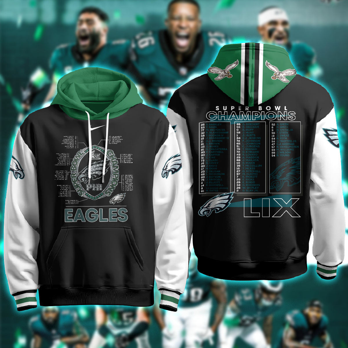 PHI Super Bowl LIX Champions Limited Hoodie N1