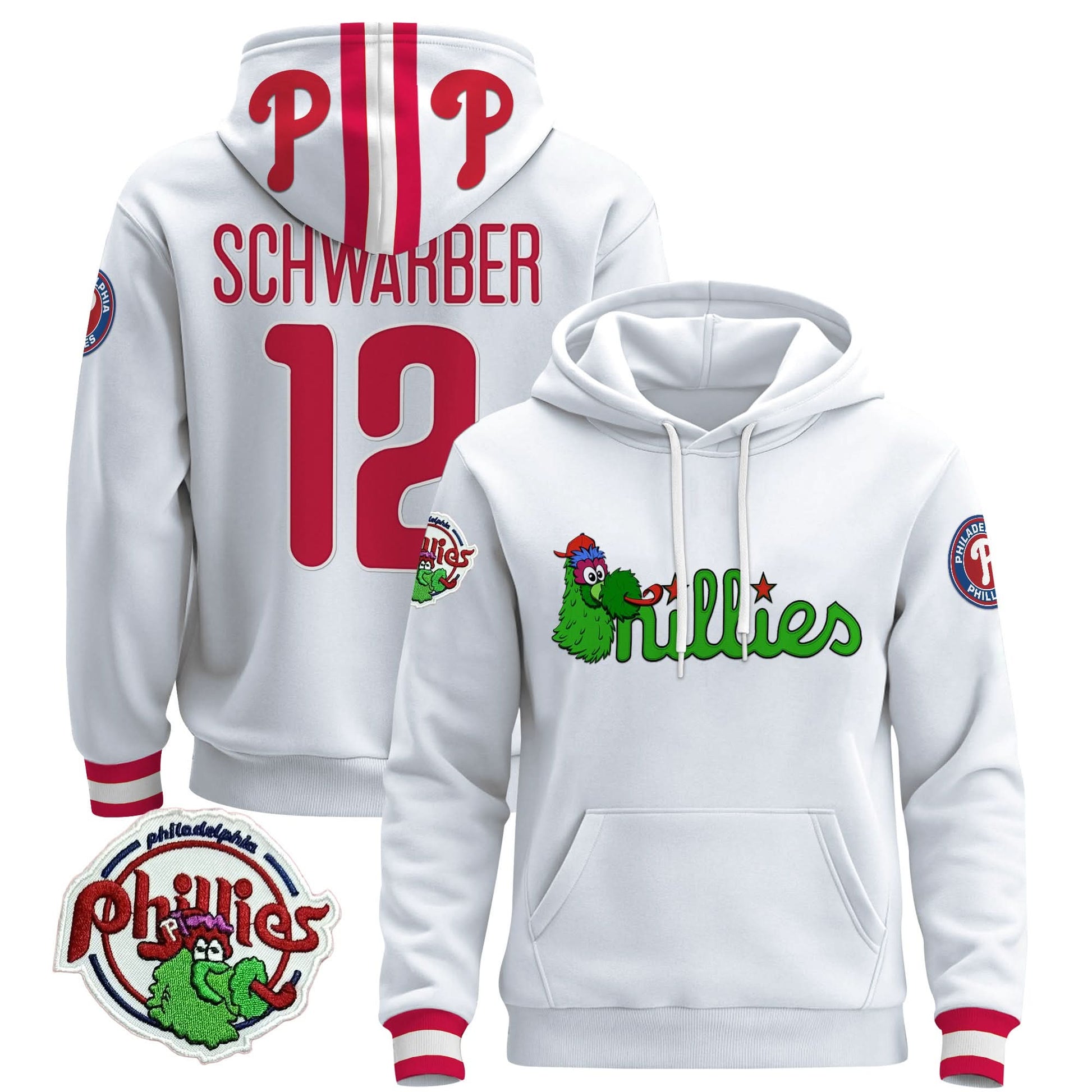 Men's Philadelphia Phillies Phanatic Patch Pullover Hoodie - All Stitched
