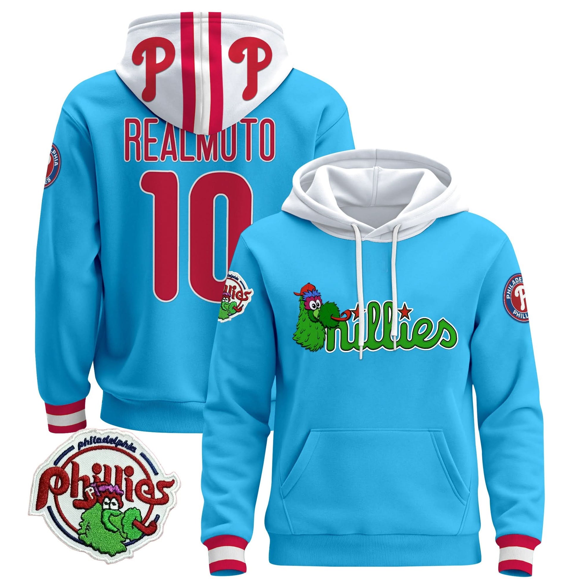 Men's Philadelphia Phillies Phanatic Patch Pullover Hoodie - All Stitched