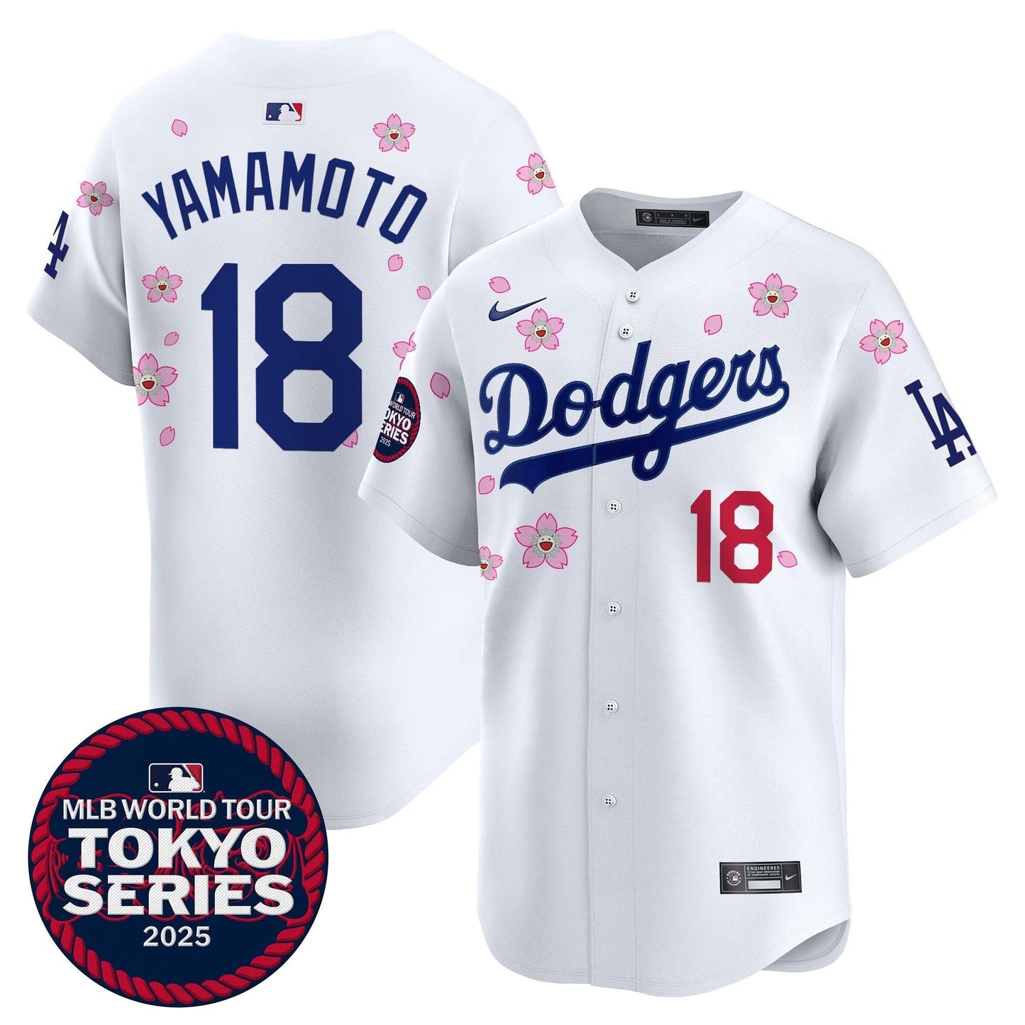 Men's Dodgers Tokyo Series 2025 Vapor Premier Limited Jersey V2 - Stitched