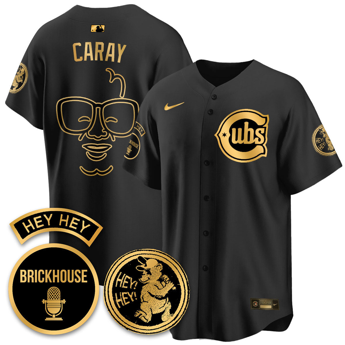 Men's Chicago Cubs Limited Jersey - Jack Brickhouse "Hey Hey" Patch - All Stitched