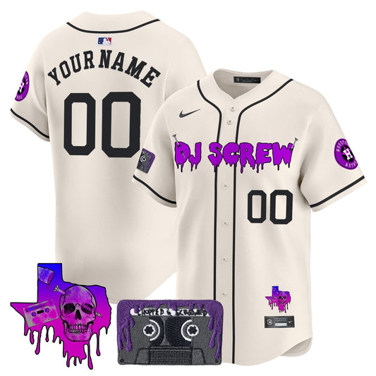 Houston Astros DJ Screw Patch Vapor Premier Limited Custom Jersey V2 - All Stitched