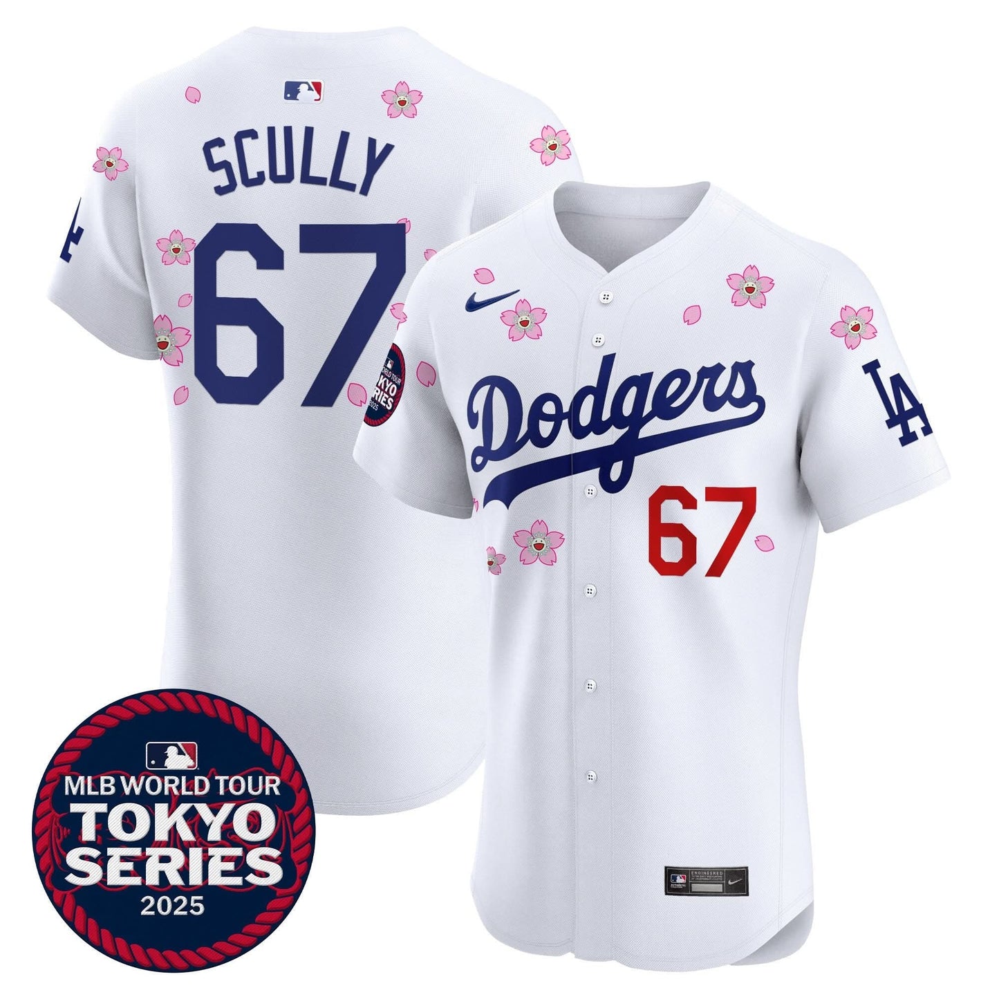 Men's Dodgers Tokyo Series 2025 Vapor Premier Elite Jersey - Stitched