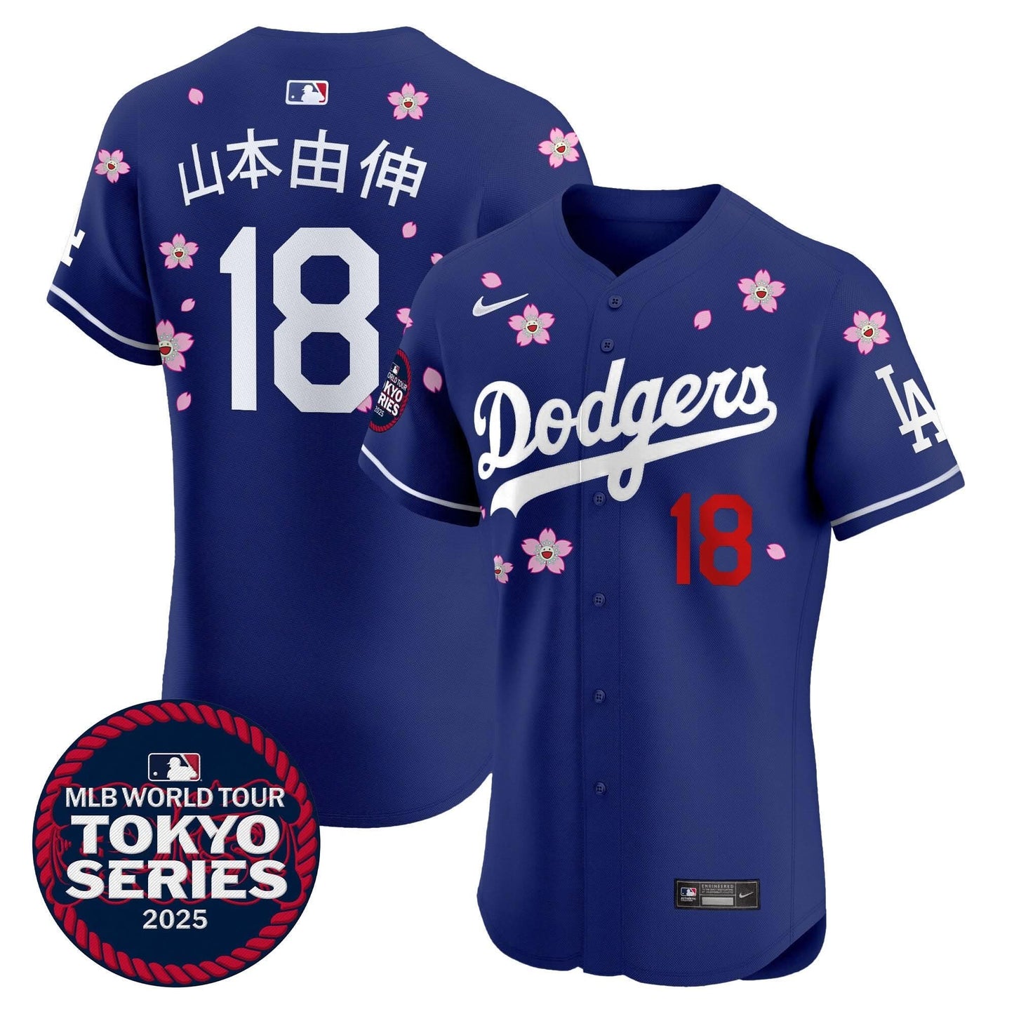 Men's Dodgers Tokyo Series 2025 Vapor Premier Elite Jersey - Stitched