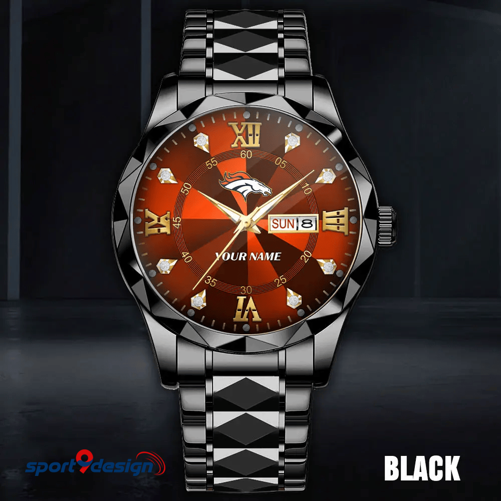 Denver Broncos - American Football Men Luxury Hand Watch All Team Custom Any Name Gift For Fan - Limited Edition