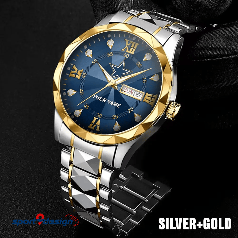Dallas Cowboys - American Football Men Luxury Hand Watch All Team Custom Any Name Gift For Fan - Limited Edition