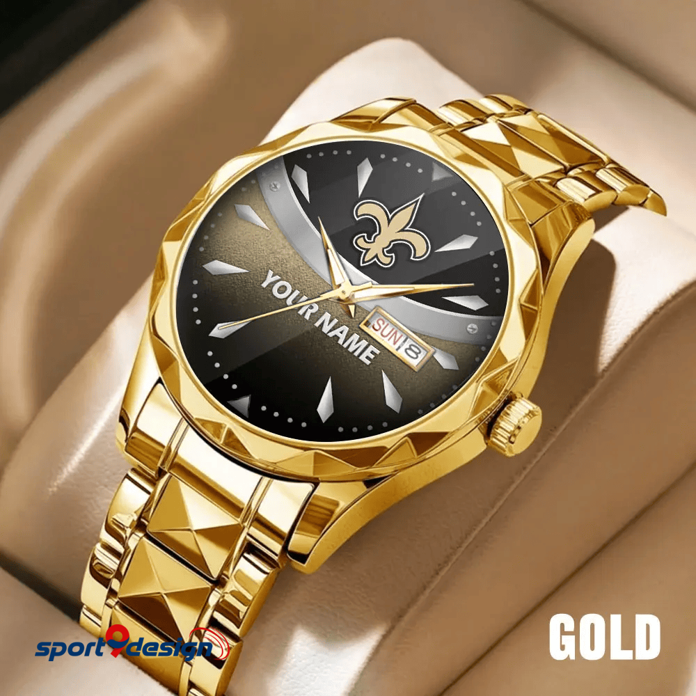 New Orleans Saints - American Football Men Luxury Hand Watch Custom Any Name Gifts For Fan-Limitted Edition
