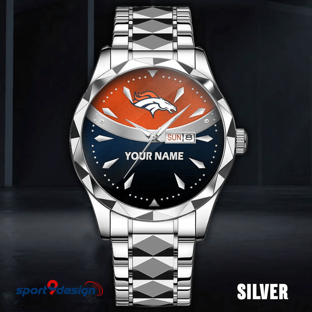 Denver Broncos - American Football Men Luxury Hand Watch Custom Any Name Gifts For Fan-Limitted Edition