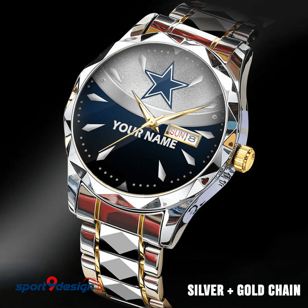 Dallas Cowboys - American Football Men Luxury Hand Watch Custom Any Name Gifts For Fan-Limitted Edition