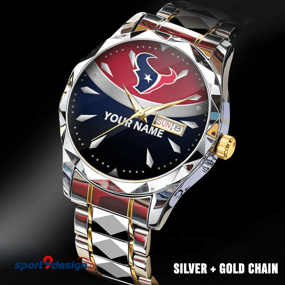 Houston Texans - American Football Men Luxury Hand Watch Custom Any Name Gifts For Fan-Limitted Edition