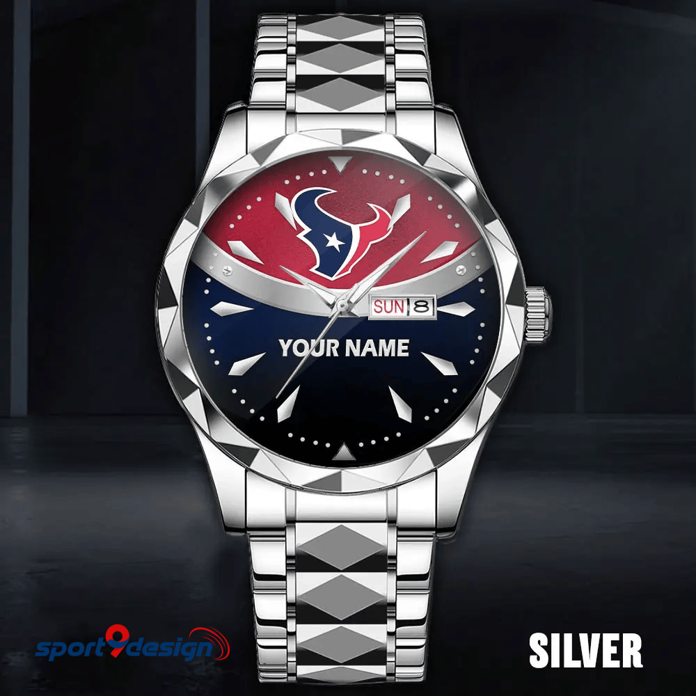 Houston Texans - American Football Men Luxury Hand Watch Custom Any Name Gifts For Fan-Limitted Edition