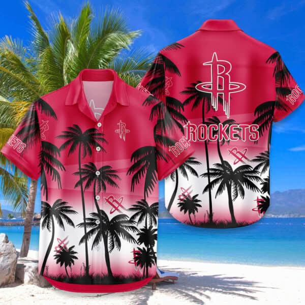 Houston Rockets Hawaiian Shirt Coconut Tree