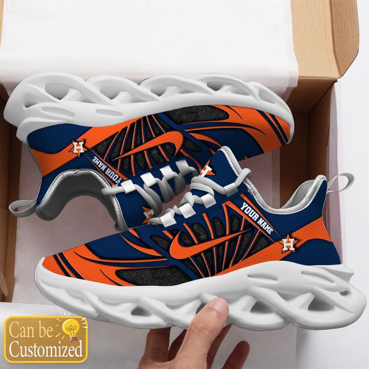 Houston Astros Max Soul Sneakers Personalized