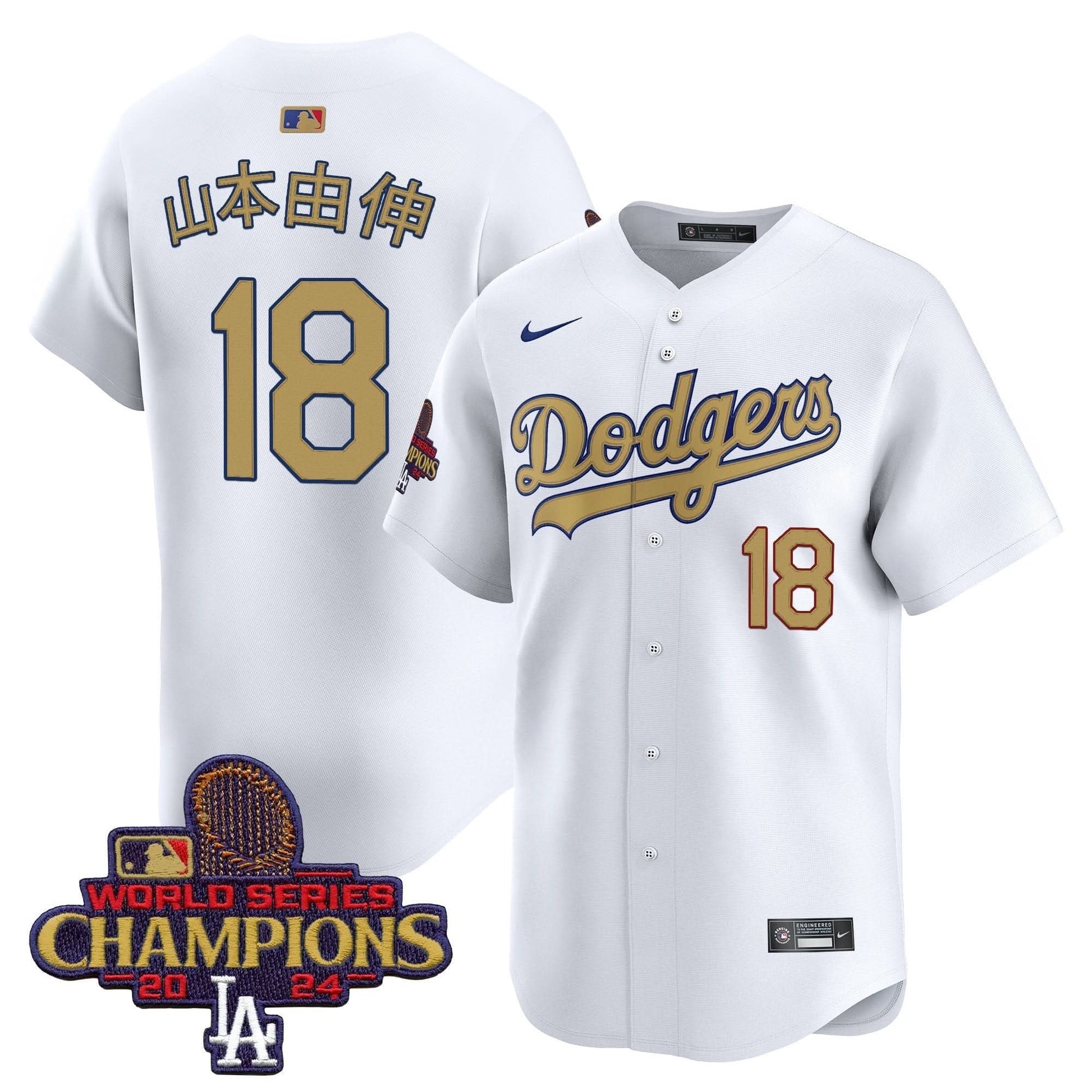 Men's Dodgers 2025 Gold Vapor Premier Limited Jersey - All Stitched