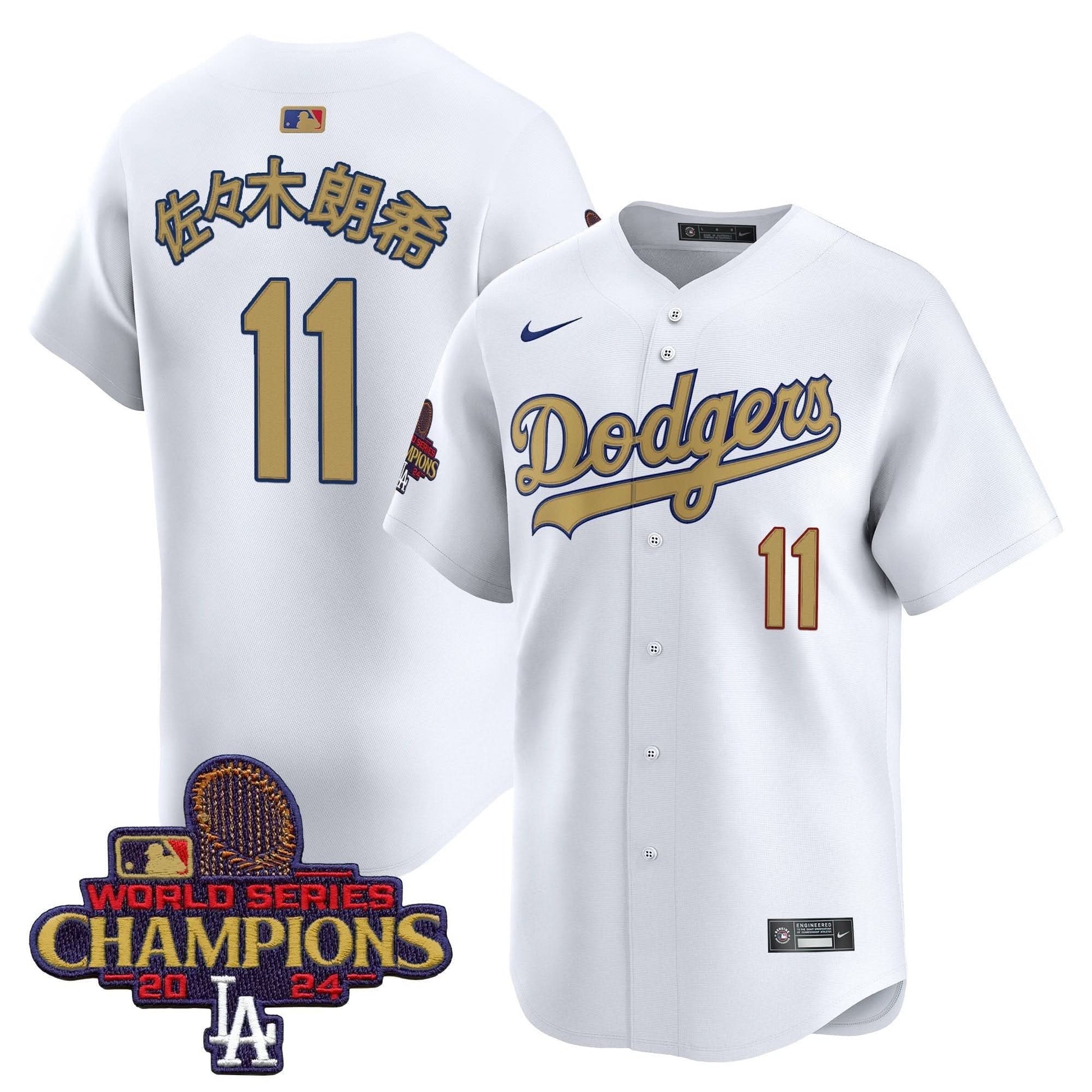 Men's Dodgers 2025 Gold Vapor Premier Limited Jersey - All Stitched