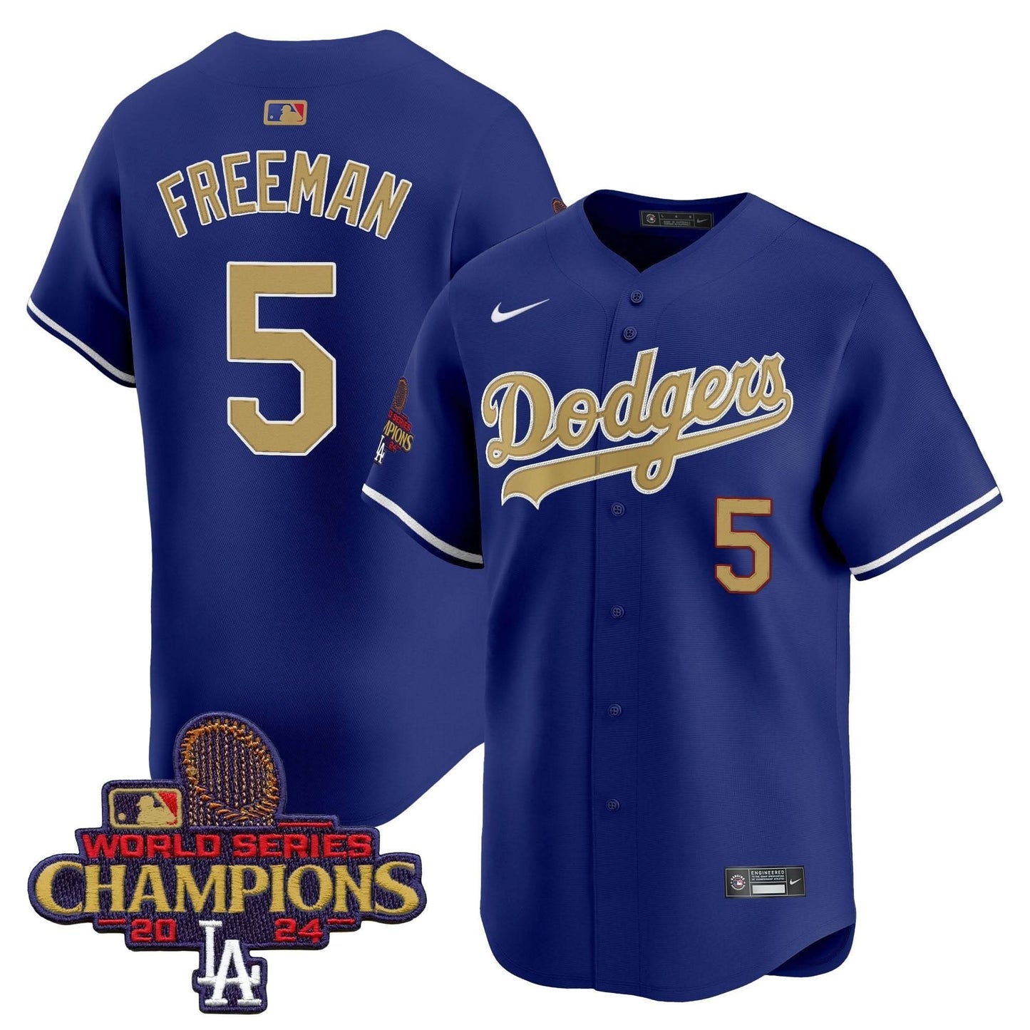 Men's Dodgers 2025 Gold Vapor Premier Limited Jersey - All Stitched