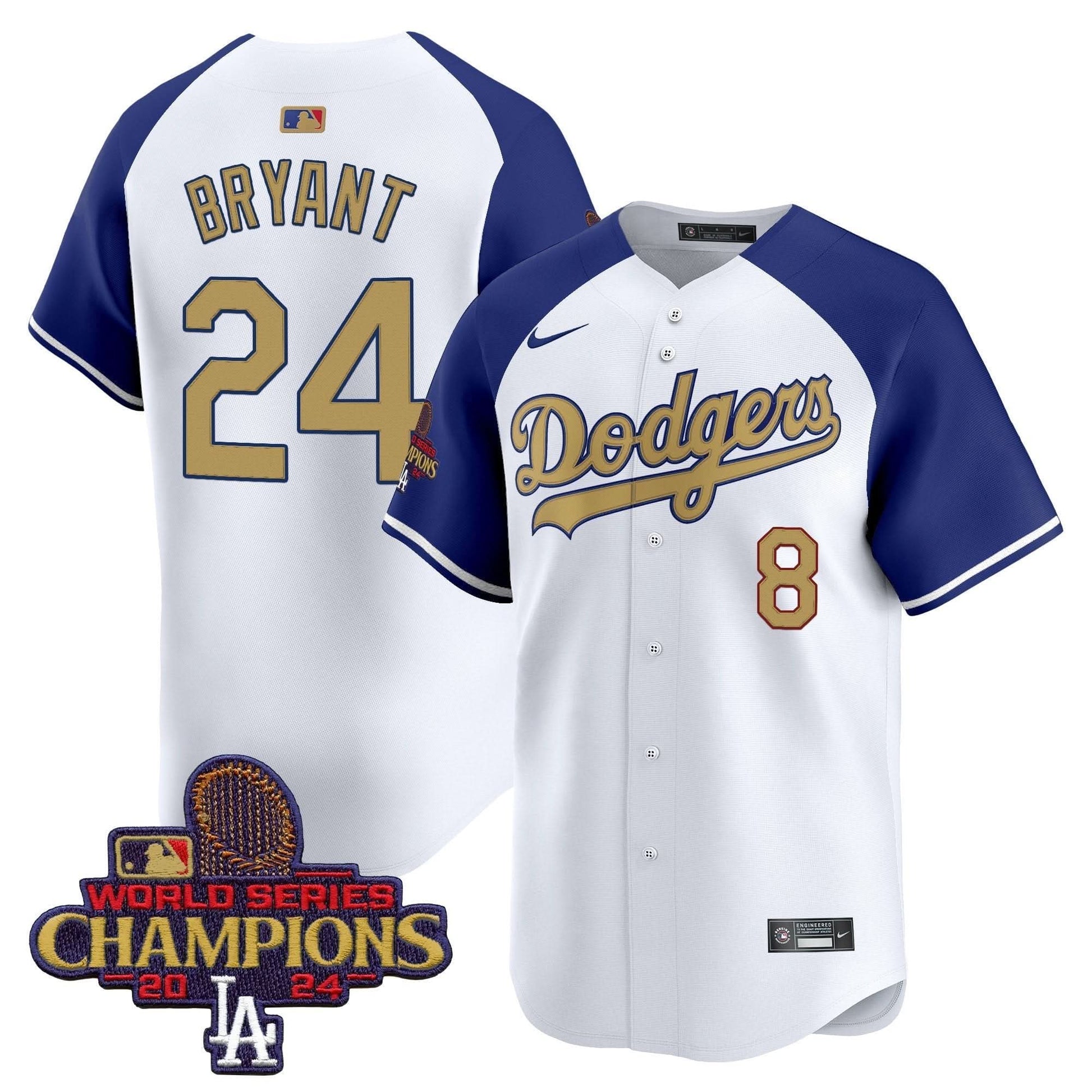 Men's Dodgers 2025 Gold Vapor Premier Limited Jersey - All Stitched