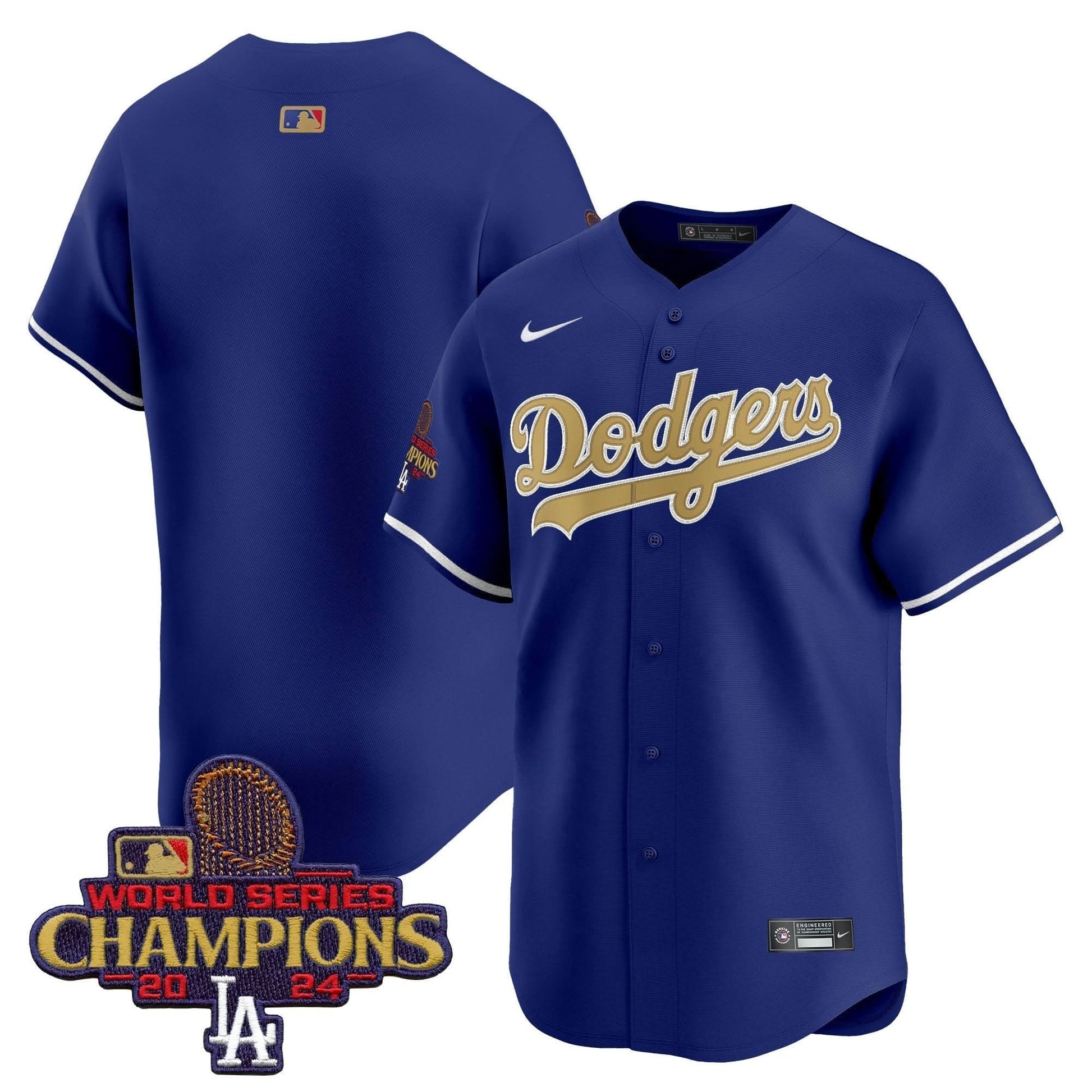 Men's Dodgers 2025 Gold Vapor Premier Limited Jersey - All Stitched