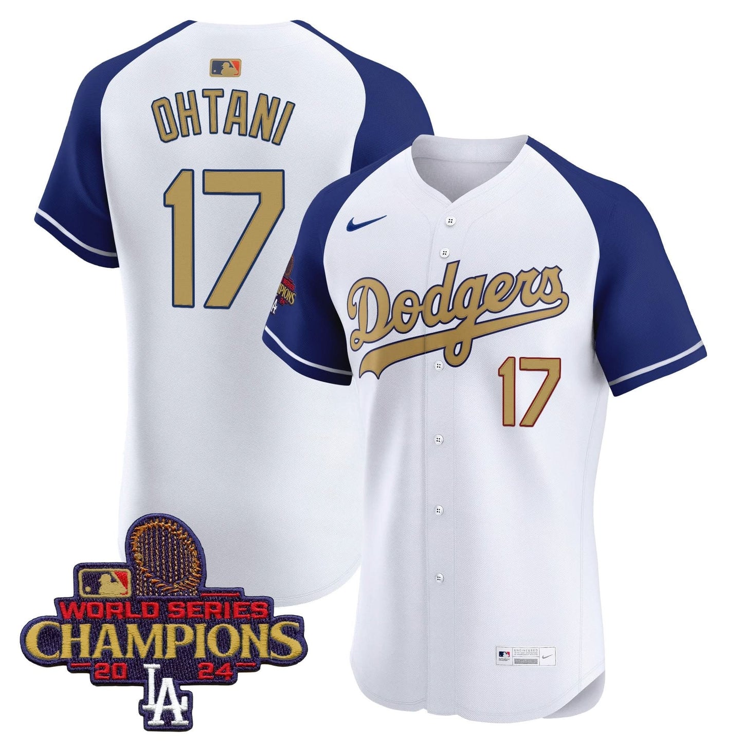 Men's Dodgers 2025 Gold Vapor Premier Elite Jersey - All Stitched