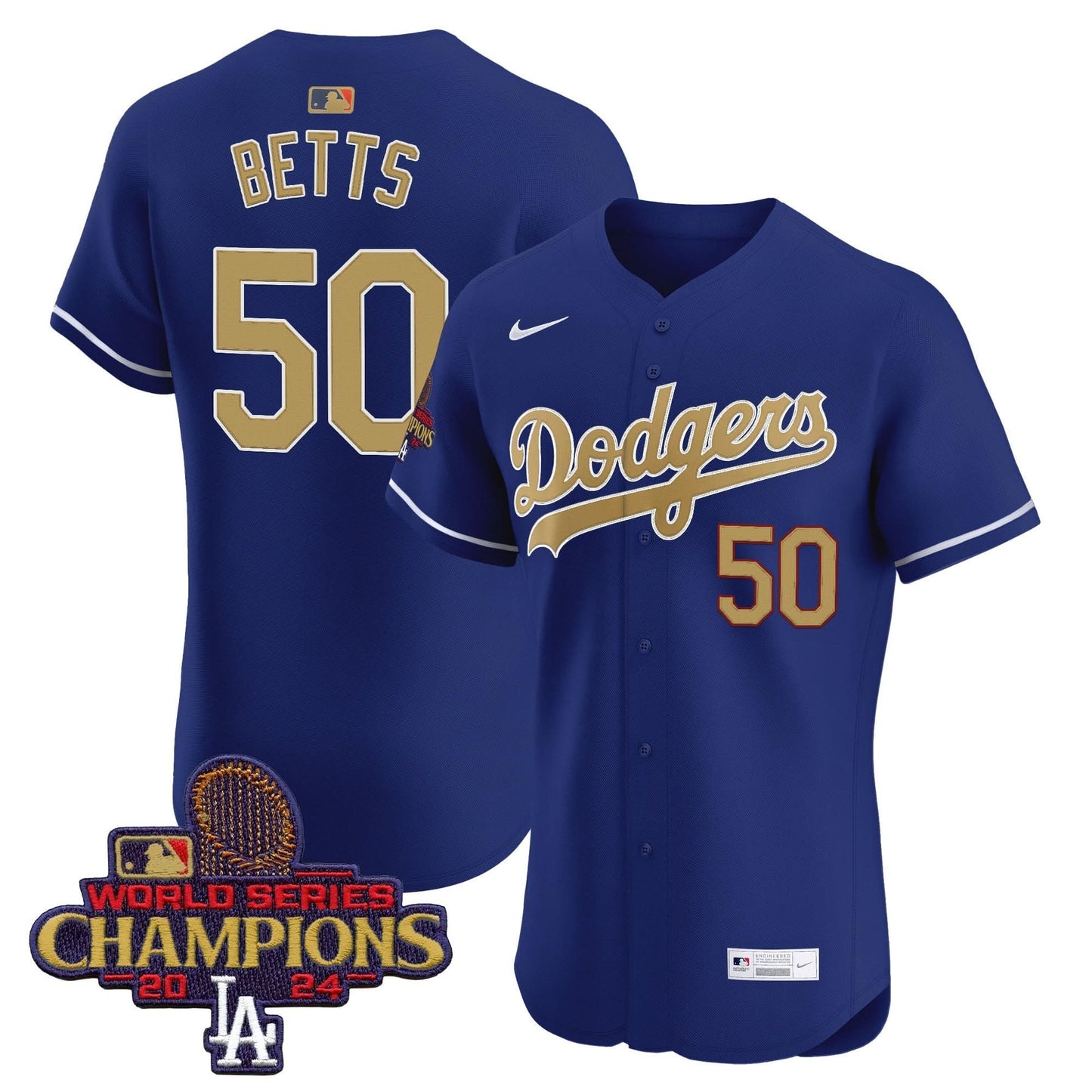 Men's Dodgers 2025 Gold Vapor Premier Elite Jersey - All Stitched