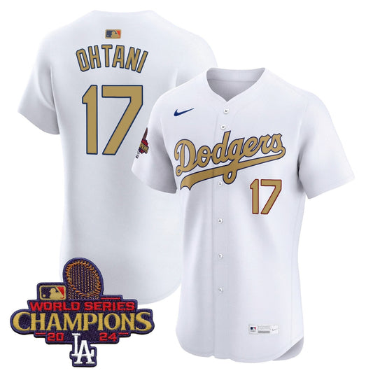 Men's Dodgers 2025 Gold Vapor Premier Elite Jersey - All Stitched
