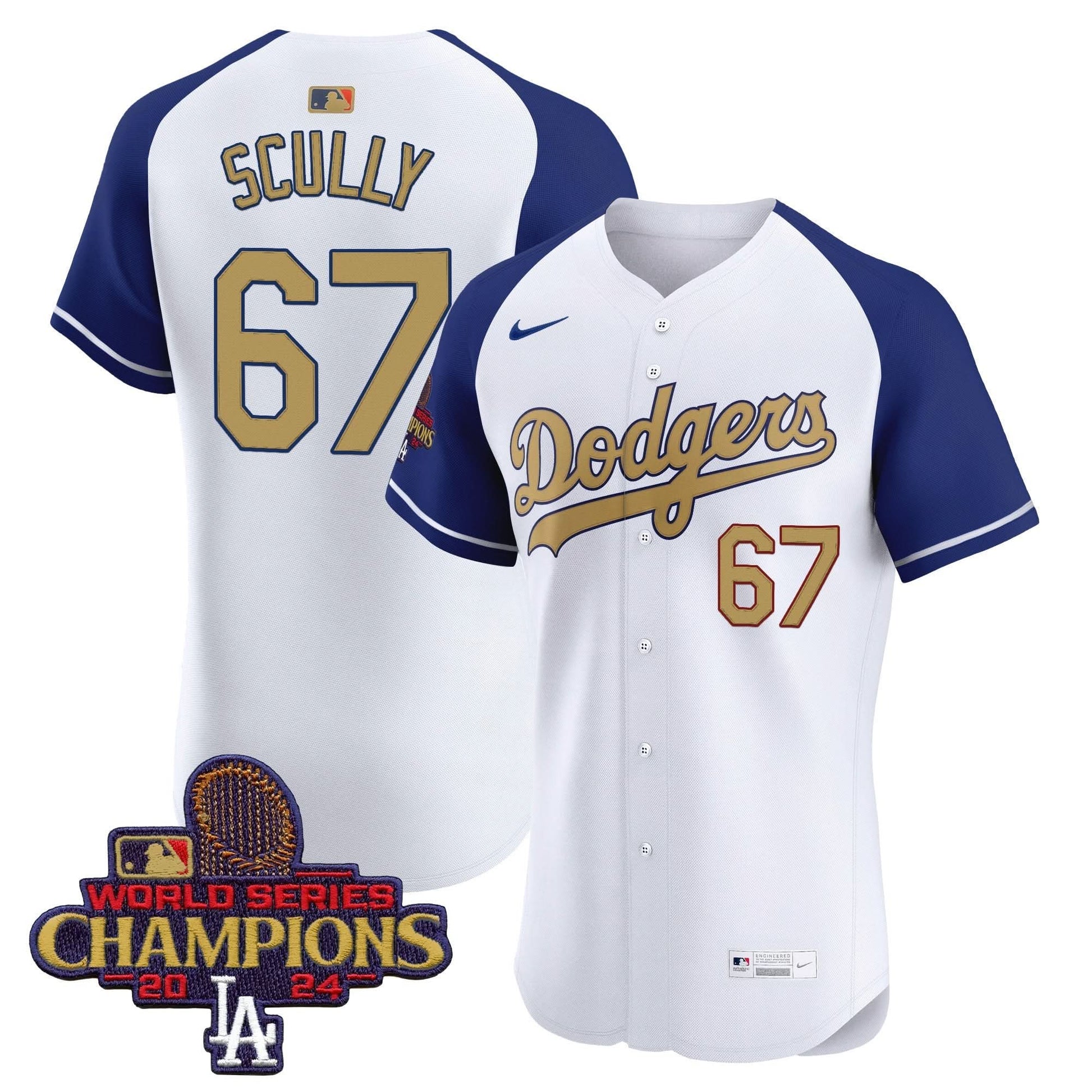 Men's Dodgers 2025 Gold Vapor Premier Elite Jersey - All Stitched