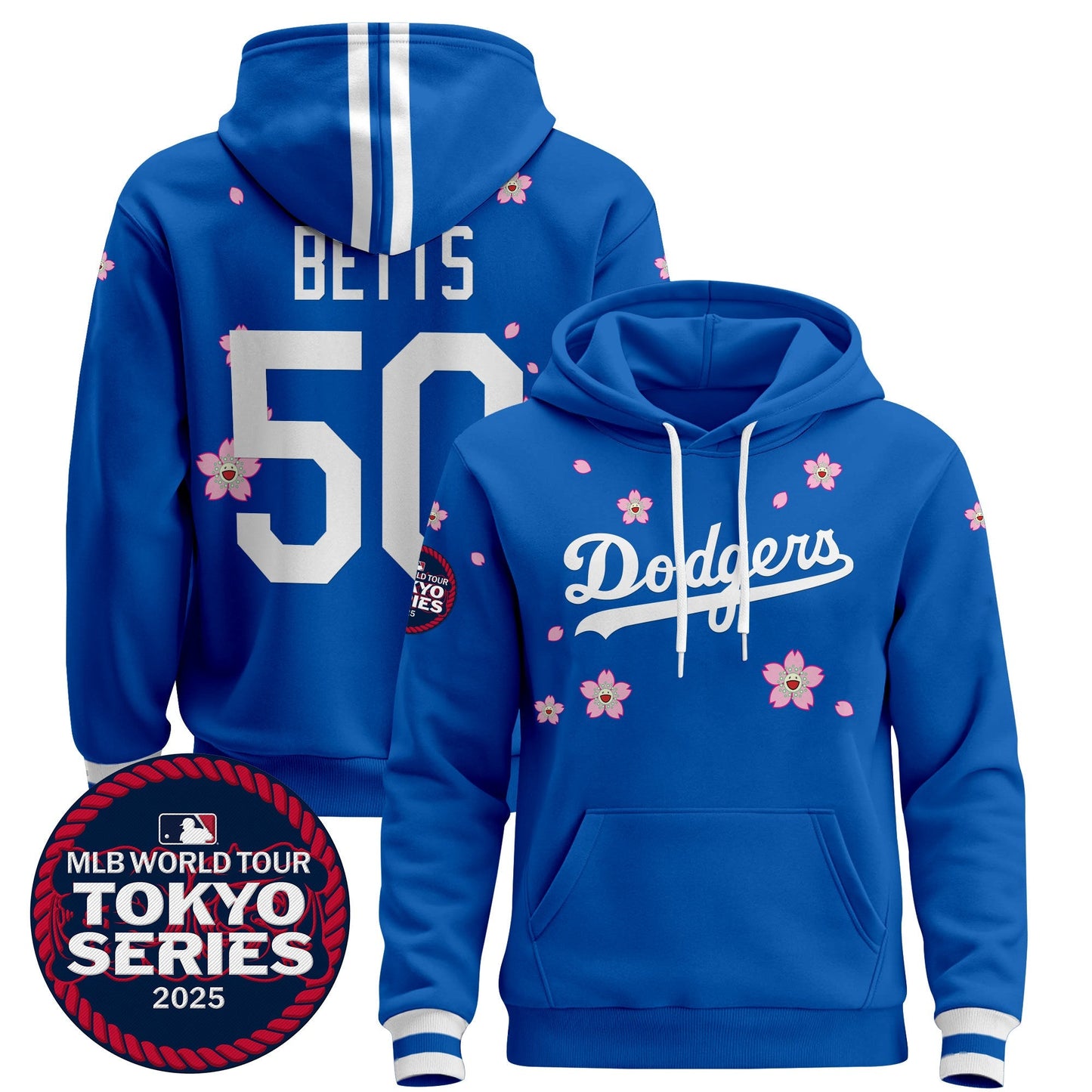 Men's Dodgers Tokyo Series 2025 Pullover Hoodie V2 - All Stitched