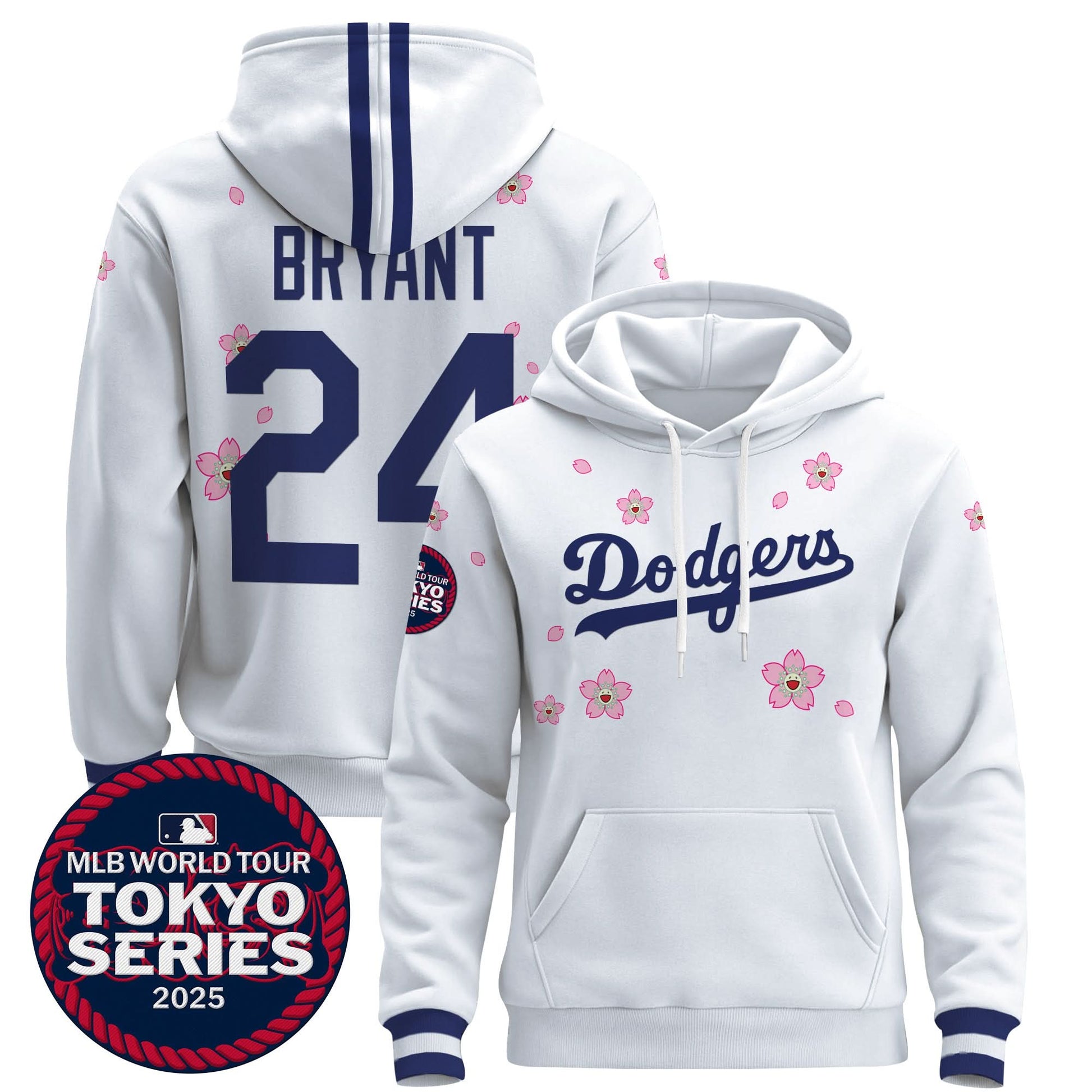 Men's Dodgers Tokyo Series 2025 Pullover Hoodie V2 - Stitched