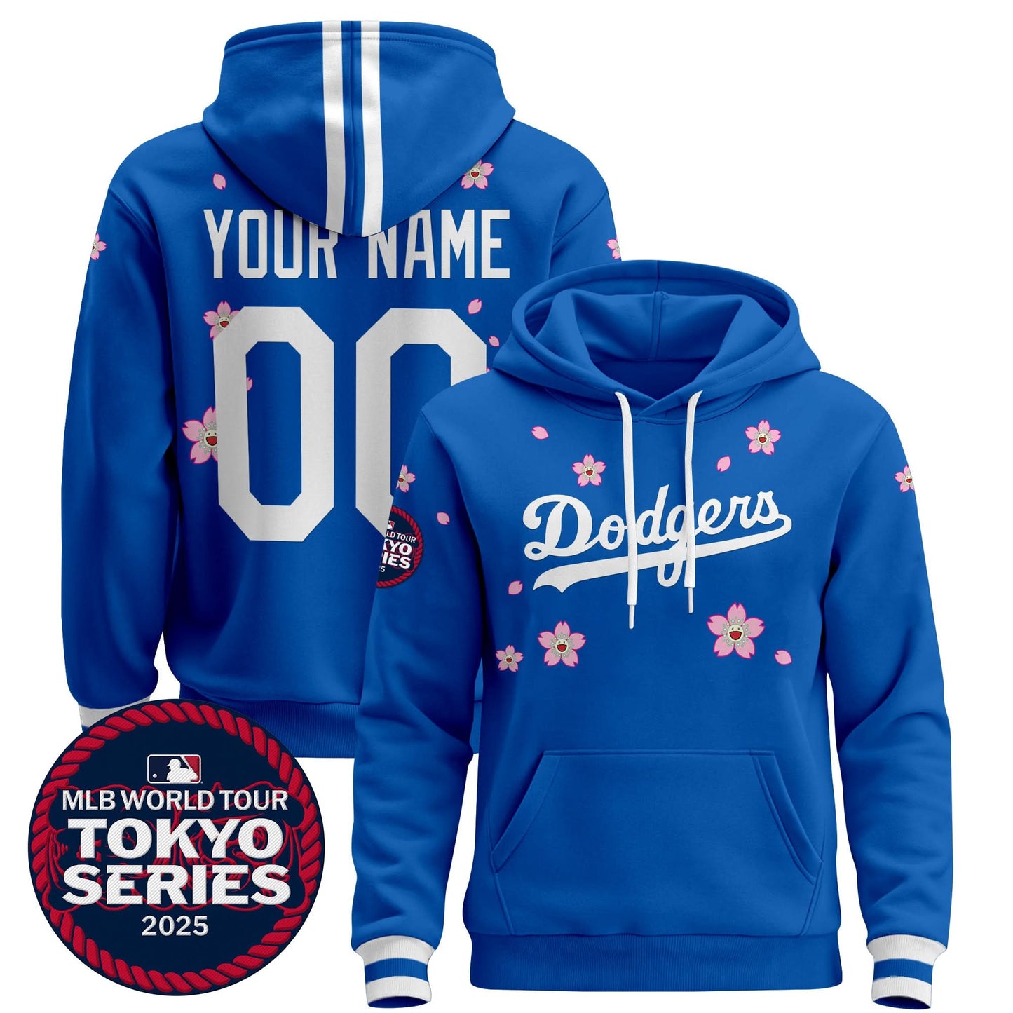 Dodgers Tokyo Series 2025 Custom Pullover Hoodie V2 - Stitched