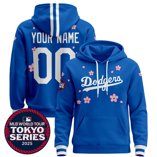 Dodgers Tokyo Series 2025 Custom Pullover Hoodie V2 - Stitched