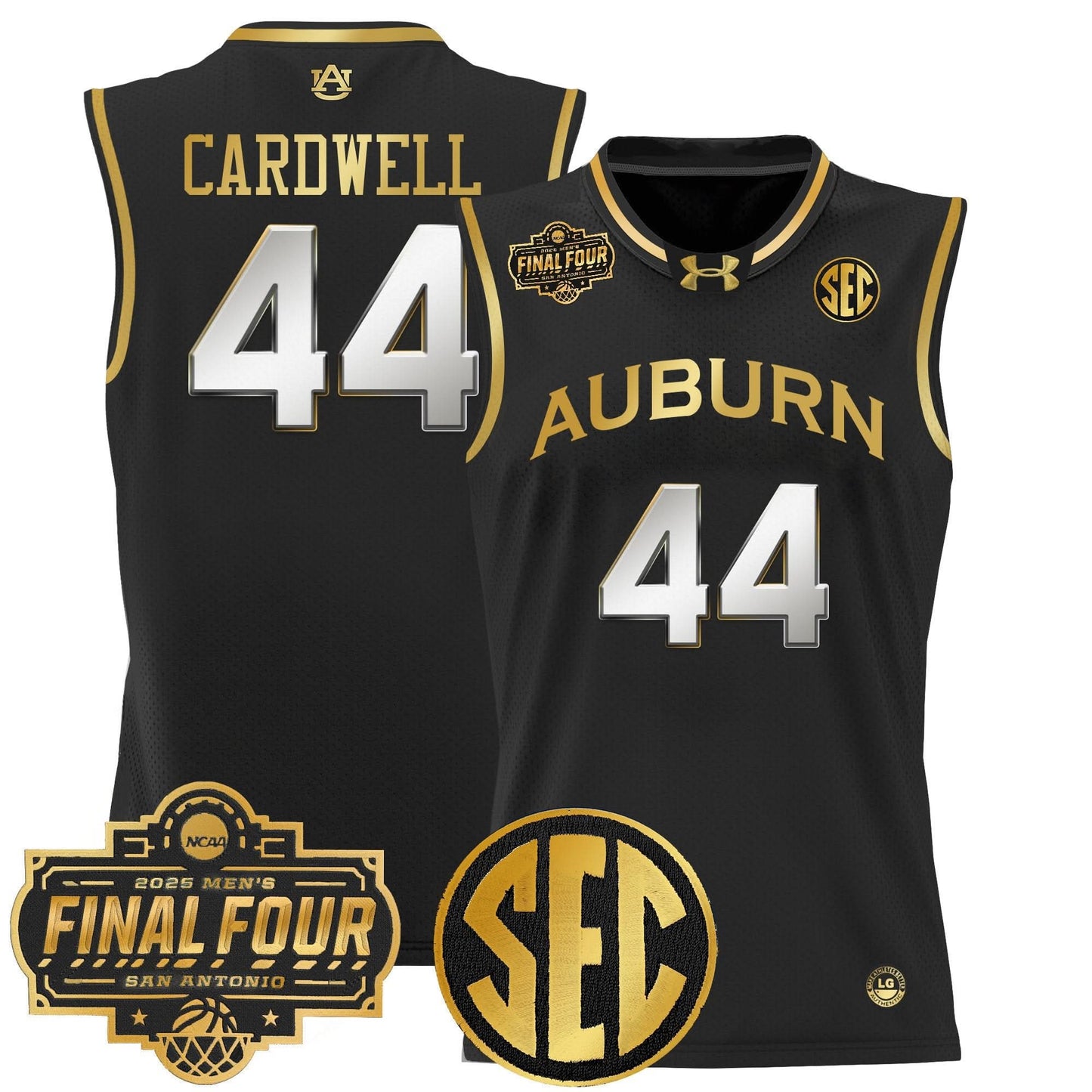 Men's Auburn Tigers 2025 Final Four Patch Lightweight Basketball Jersey - All Stitched