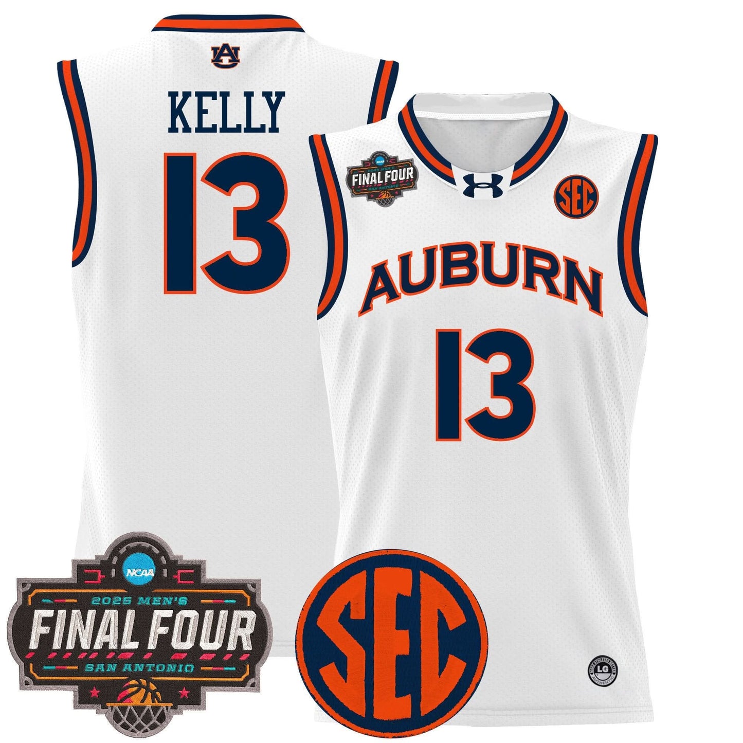 Men's Auburn Tigers 2025 Final Four Patch Lightweight Basketball Jersey - All Stitched