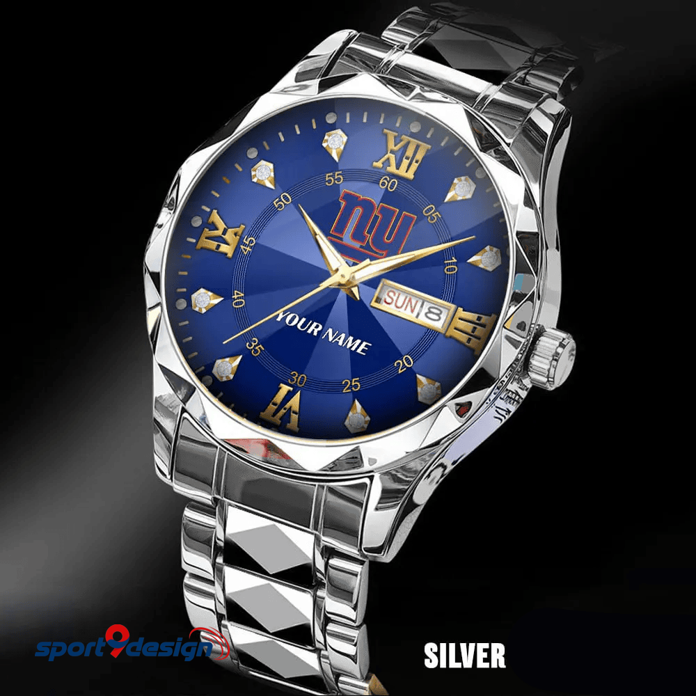 New York Giants - American Football Men Luxury Hand Watch All Team Custom Any Name Gift For Fan - Limited Edition