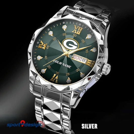 Green Bay Packers - American Football Men Luxury Hand Watch All Team Custom Any Name Gift For Fan - Limited Edition