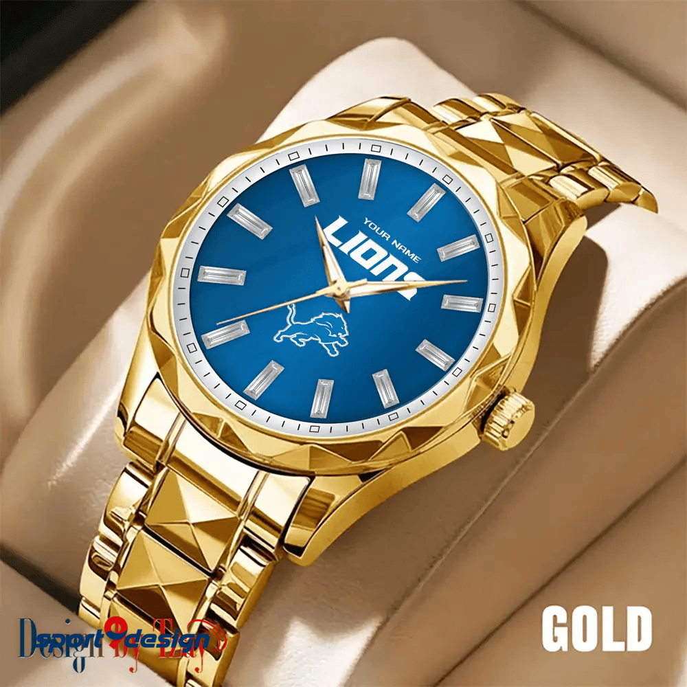 Detroit Lions Luxury Diamond Men Watch Trending 2025