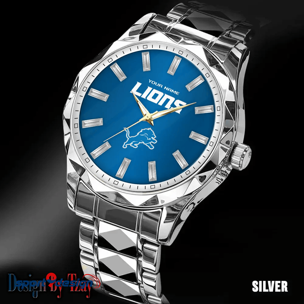 Detroit Lions Luxury Diamond Men Watch Trending 2025