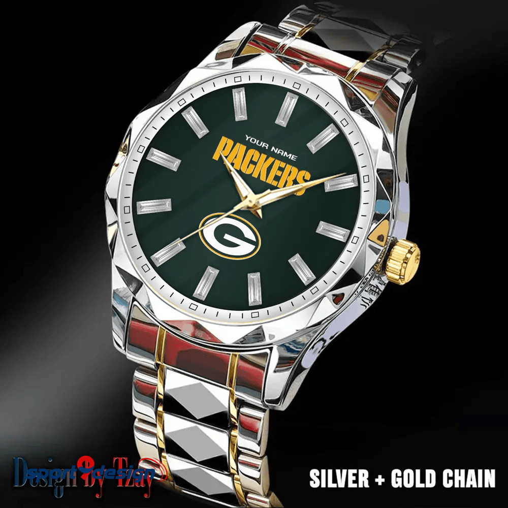 Green Bay Packers Luxury Diamond Men Watch Trending 2025