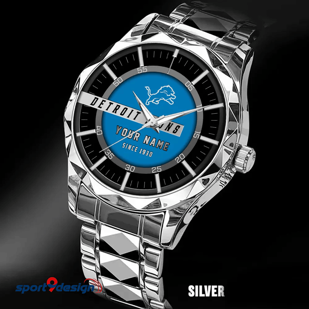 Detroit Lions Luxury Diamond Men Watch Trending 2025
