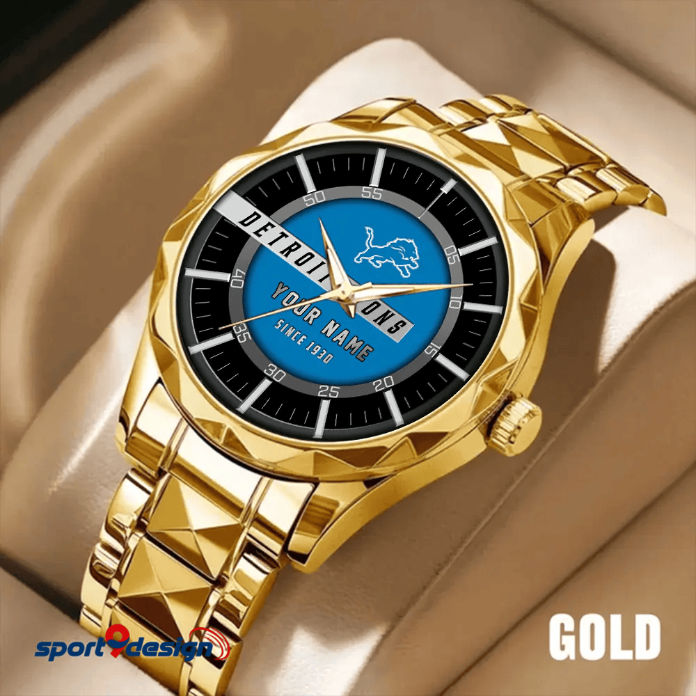 Detroit Lions Luxury Diamond Men Watch Trending 2025