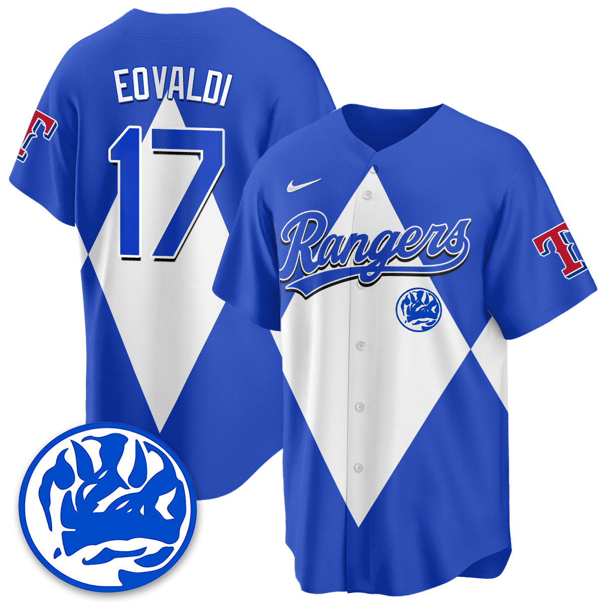 Men's Texas Rangers Power Rangers Limited Jersey - All Stitched