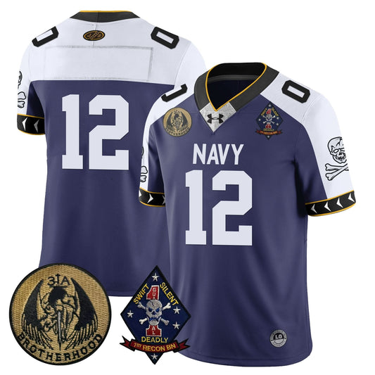 Men's Navy Midshipmen Lacrosse Jolly Rogers Vapor Limited Jersey - All Stitched