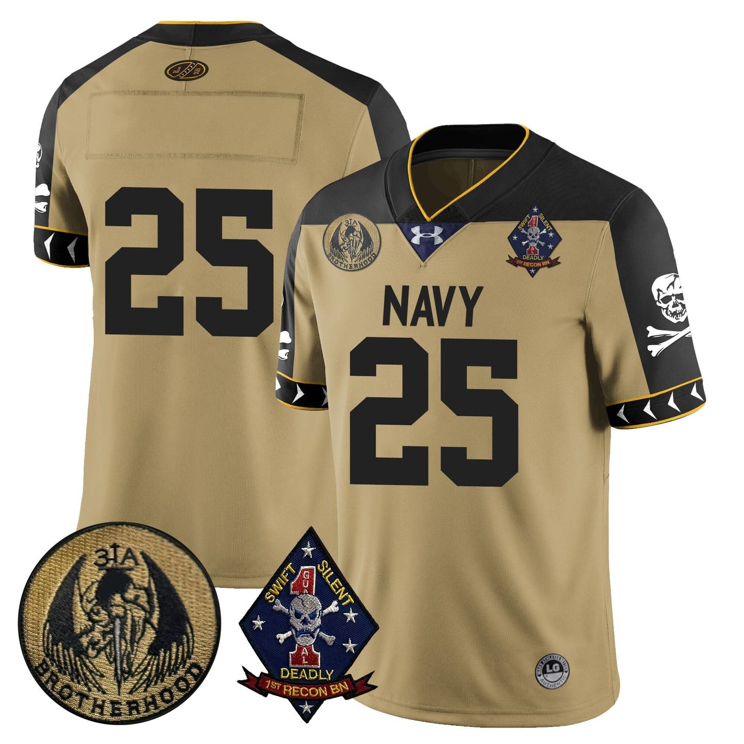 Men's Navy Midshipmen Lacrosse Jolly Rogers Vapor Limited Jersey - All Stitched