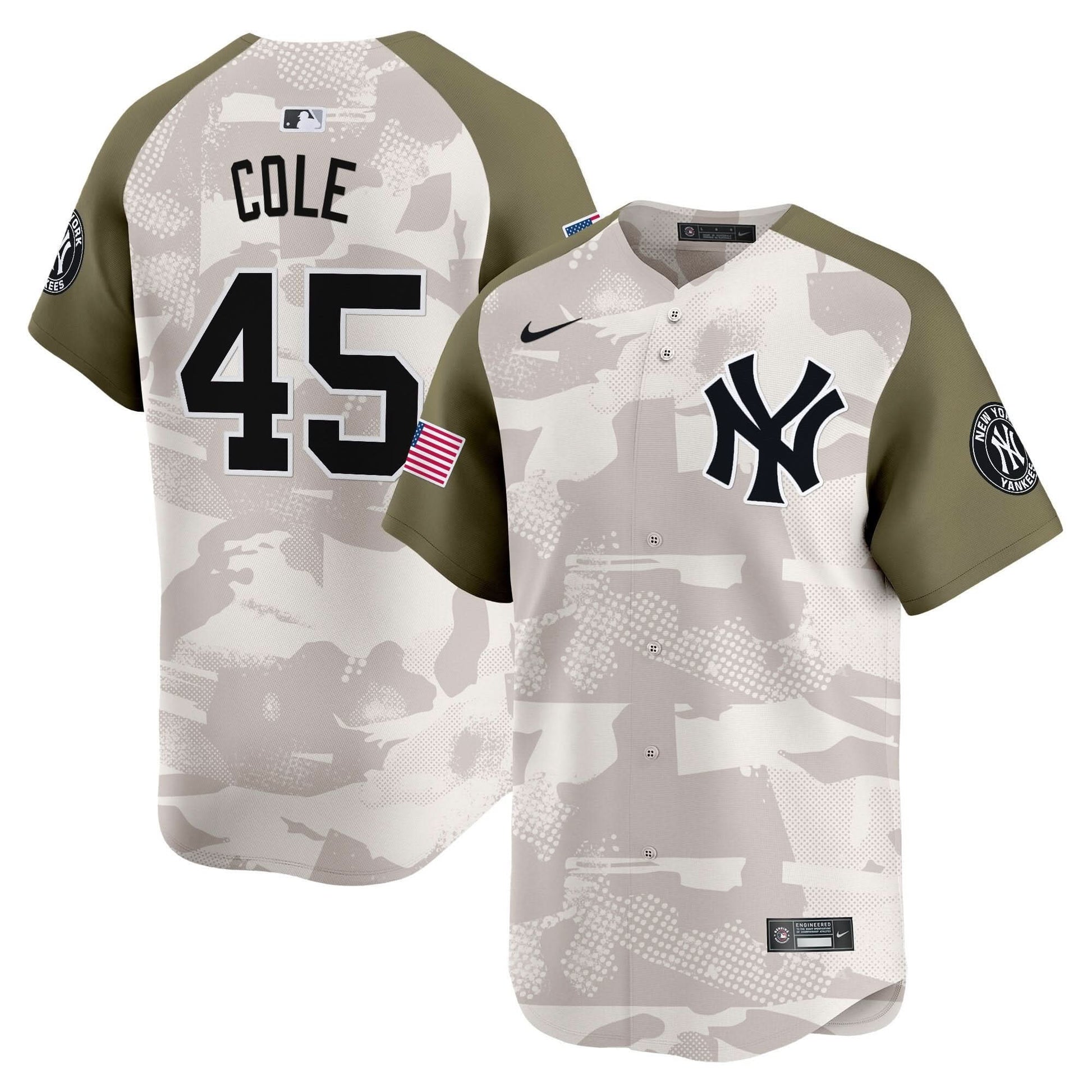 Men's New York Yankees 2025 Armed Forces Day Vapor Premier Limited Jersey - Stitched