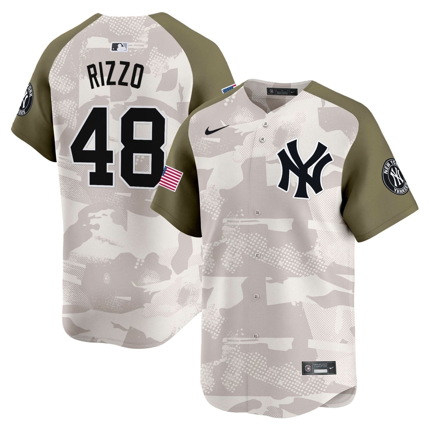 Men's New York Yankees 2025 Armed Forces Day Vapor Premier Limited Jersey - Stitched