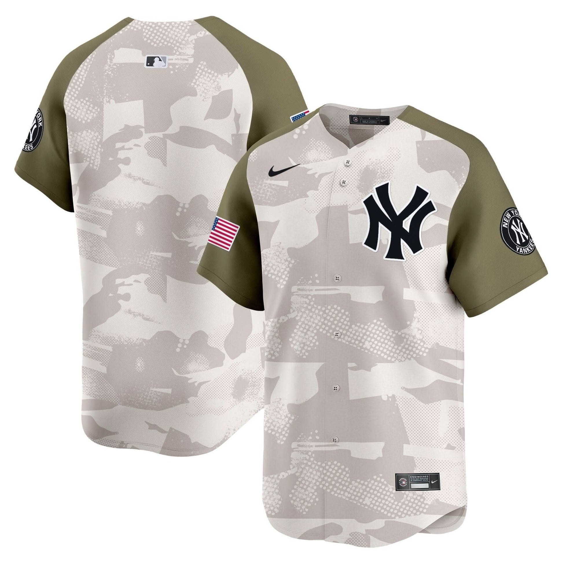Men's New York Yankees 2025 Armed Forces Day Vapor Premier Limited Jersey - Stitched
