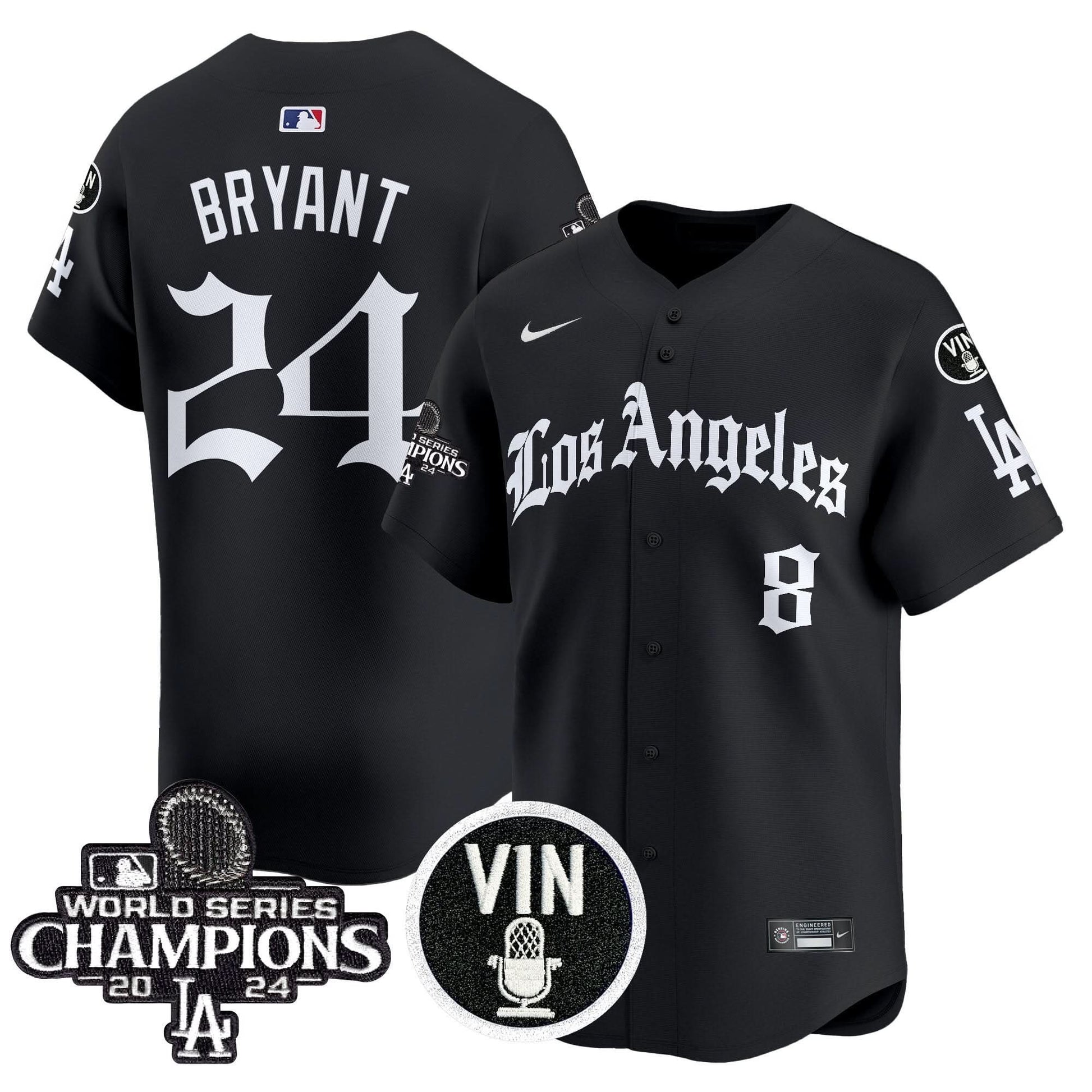 Men's Dodgers 2025 LA Gothic Style Vapor Premier Limited Jersey - All Stitched