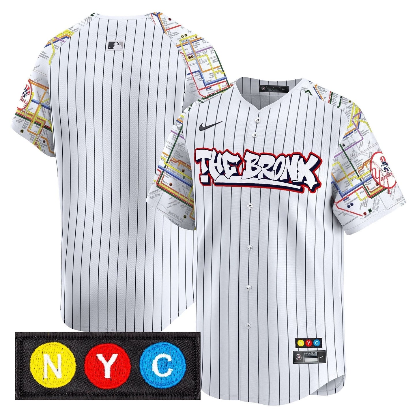 Men's New York Yankees The Bronx Subway Style Vapor Premier Limited Jersey - Stitched