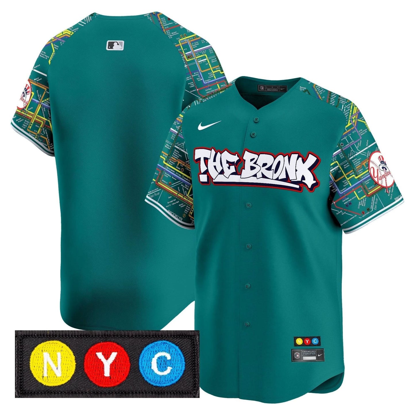 Men's New York Yankees The Bronx Subway Style Vapor Premier Limited Jersey - Stitched