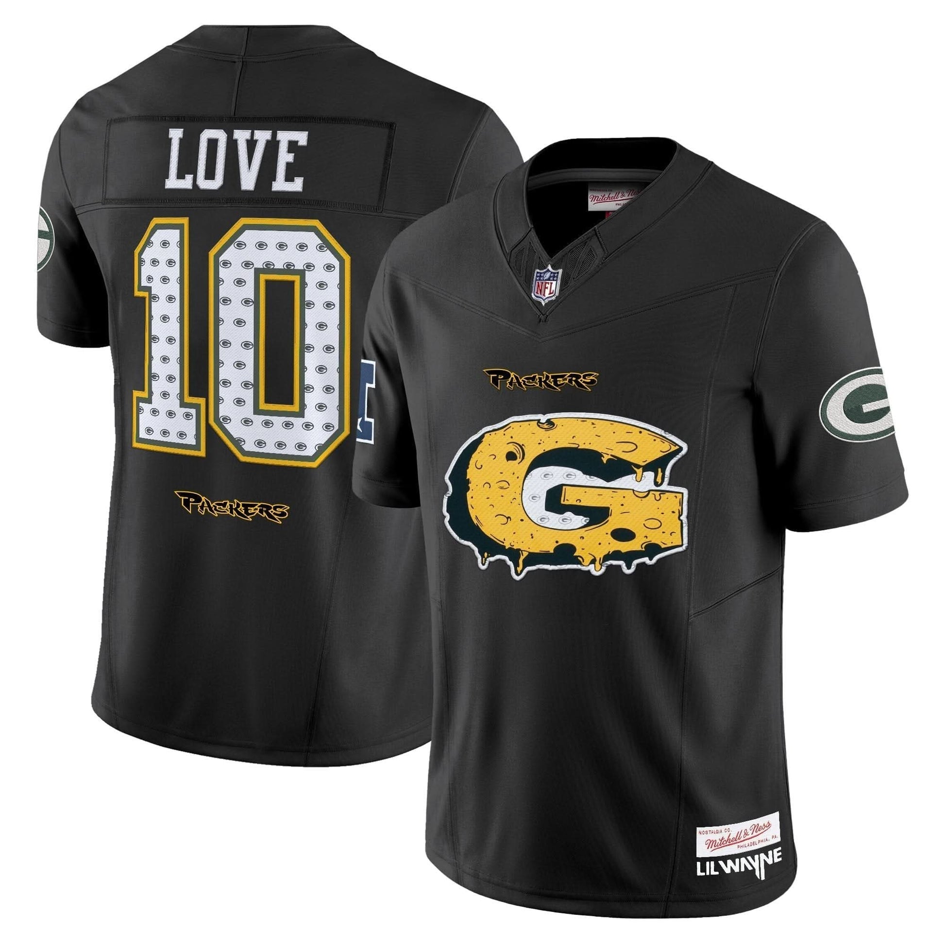 Green Bay Packers 'Cheesehead' x 'Tha Carter VI' Style Vapor Limited Jersey - All Stitched